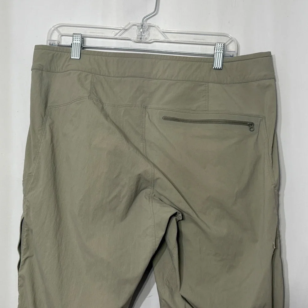 Arcteryx Palisade Cargo Pants Mens 36 x 35 Tan Khaki Technical Hiking Belted